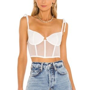 White corset crop top - Kat the Label